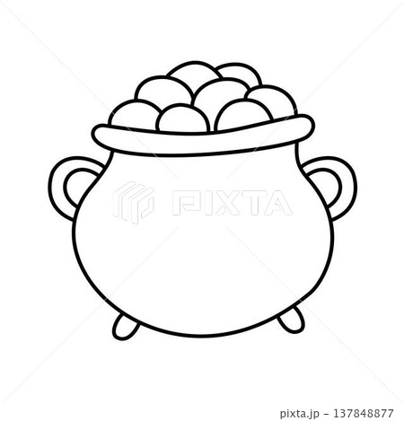 pot of gold illustration St. Patricks day 137848877
