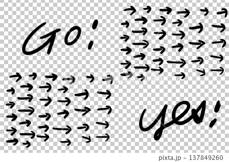 Simple hand-drawn monochrome arrow Simple hand-drawn monochrome arrow 137849260