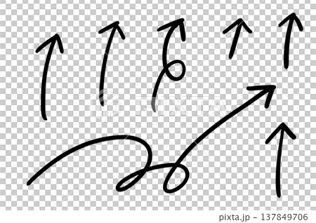 簡單的手繪箭頭 137849706