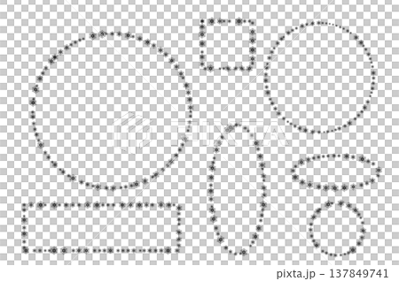 Simple snowflake frame Simple snowflake frame 137849741