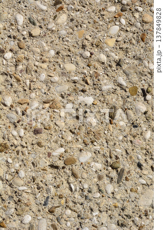 Rough Concrete Surface with Exposed River Stones Rough Concrete Surface with Exposed River Stones 137849828