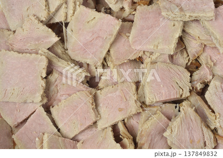 Slices of Roasted Pork Meat Texture Slices of Roasted Pork Meat Texture 137849832