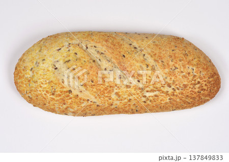 Freshly Baked Multigrain Bread Loaf with Seeds 137849833