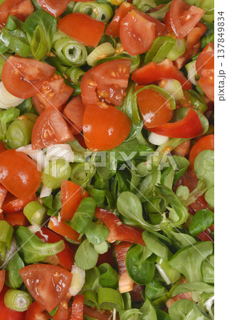 Close up of mixed fresh vegetable salad 137849834