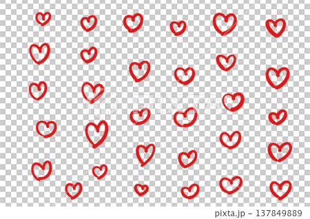 かわいいハートのアイコン かわいいハートのアイコン 137849889