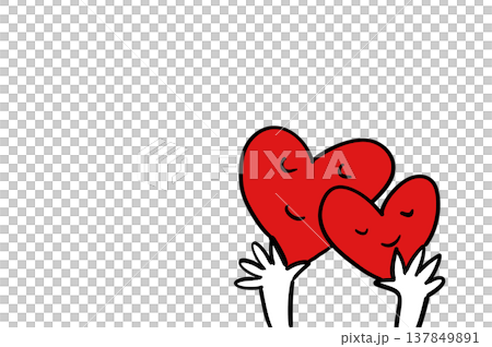 Illustration of hands holding a heart 137849891