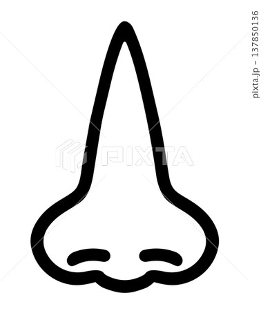 シンプルで汎用性の高い「鼻」のアイコンイラスト シンプルで汎用性の高い「鼻」のアイコンイラスト 137850136