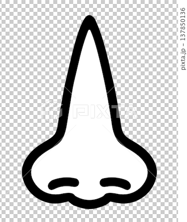 シンプルで汎用性の高い「鼻」のアイコンイラスト シンプルで汎用性の高い「鼻」のアイコンイラスト 137850136