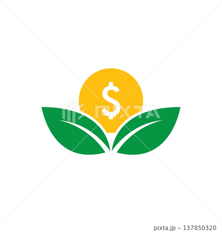 Dollar coin growing Dollar coin growing 137850320