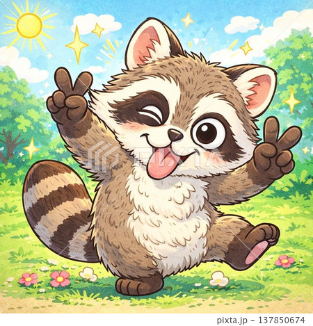 カワイイアライグマ 137850674