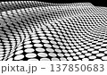 オプ・アート風のモノクローム・パターン 137850683