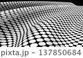 オプ・アート風のモノクローム・パターン 137850684