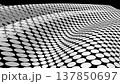 オプ・アート風のモノクローム・パターン 137850697