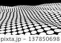 オプ・アート風のモノクローム・パターン 137850698