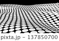 オプ・アート風のモノクローム・パターン 137850700