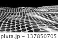 オプ・アート風のモノクローム・パターン 137850705