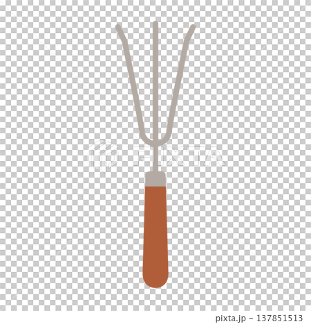 Garden fork with wooden handle 137851513