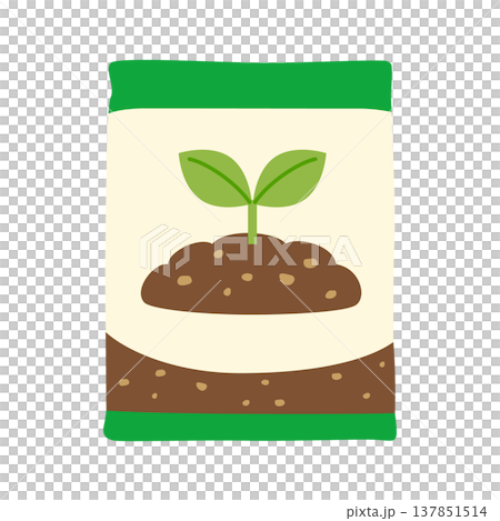 gardening soil and leaf mold 137851514