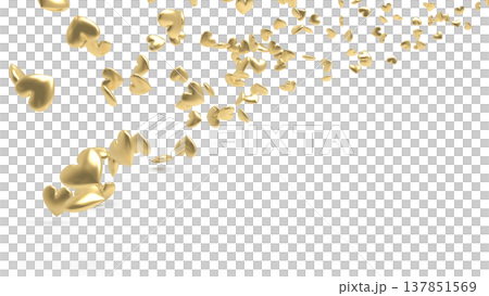 3D hearts dancing on a white background Abstract background: Love, gratitude, celebration, Valentine's Day, wedding 137851569