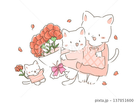 ねこちゃんの母の日 137851600