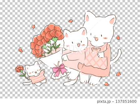 ねこちゃんの母の日 137851600