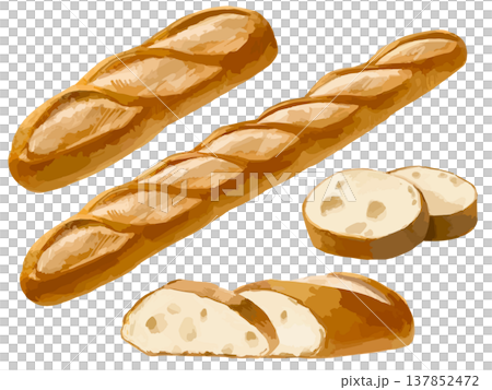 フランスパンセット(バゲット・バタール・カットバゲット) 137852472