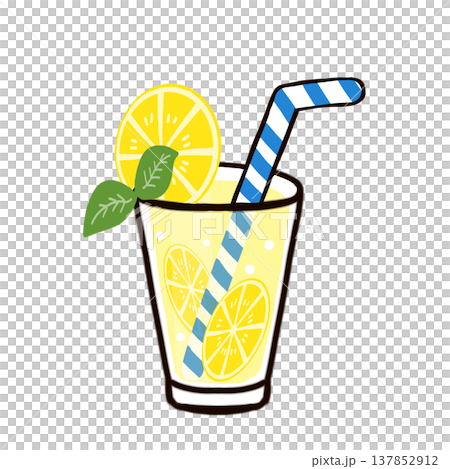 爽やかレモネードのイラストアイコン 爽やかレモネードのイラストアイコン 137852912
