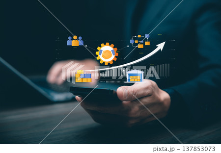 Supply Chain Management and Logistics Growth Concept Supply Chain Management and Logistics Growth Concept 137853073