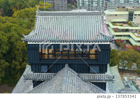 秋の熊本県熊本市　日本100名城　熊本城　小天守 137853341