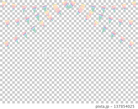 ガーランド三角ひも、曲線、20虹淡F1 ガーランド三角ひも、曲線、20虹淡F1 137854025