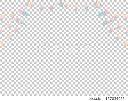 ガーランド三角ひも、曲線、20虹淡F2 ガーランド三角ひも、曲線、20虹淡F2 137854033