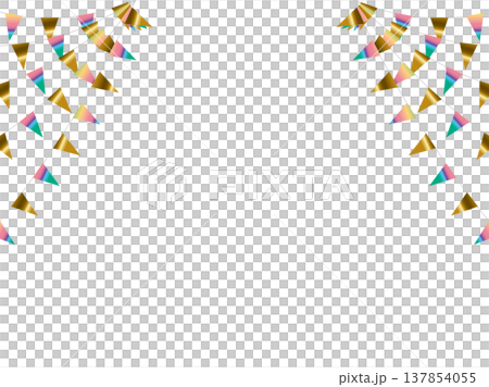 ガーランド三角ひも、曲線、金21虹濃F4 137854055