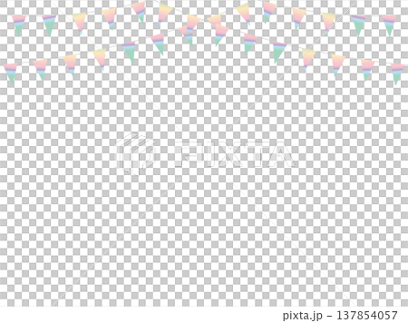 ガーランド三角ひも、曲線、20虹淡F5 ガーランド三角ひも、曲線、20虹淡F5 137854057