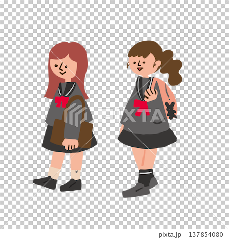 女學生的插圖 137854080