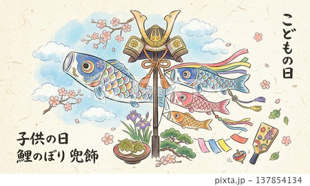 鯉のぼりのイラスト 鯉のぼりのイラスト 137854134
