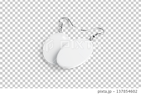 Blank white ellipse earring pair mockup stack png, transparent background, 3d rendering. Empty jewels ear spike mock up cut out. Clear round or ellips retro decoration earrings or hoops template. Blank white ellipse earring pair mockup stack png, transparent background, 3d rendering. Empty jewels ear spike mock up cut out. Clear round or ellips retro decoration earrings or hoops template. 137854602