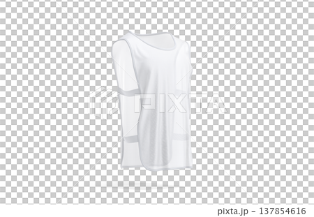 Blank white football team practice vest with straps mockup png transparent background, 3d rendering. Empty sport pinnie with elastic sides mock up cut out. Clear professional mesh for soccer template. Blank white football team practice vest with straps mockup png transparent background, 3d rendering. Empty sport pinnie with elastic sides mock up cut out. Clear professional mesh for soccer template. 137854616