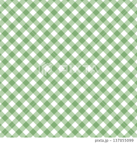 Cute green fashion seamless pattern of style. Scottish tartan vichy plaid graphic texture for dress, skirt, scarf, throw, jacket, fashion fabric print. Vector illustration 137855099