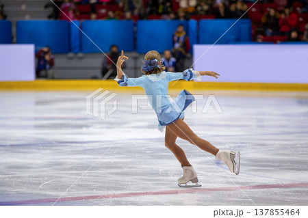 Young girl figure skater Young girl figure skater 137855464