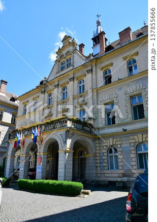 ルーマニア、トランシルヴァニア地方、シギショアラ、ルーマニアの宝石、市庁舎 ルーマニア、トランシルヴァニア地方、シギショアラ、ルーマニアの宝石、市庁舎 137855666