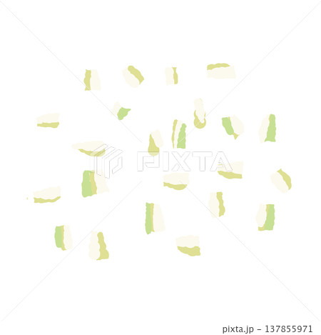 みじん切りに細かく刻んだねぎの手描きイラスト素材 137855971