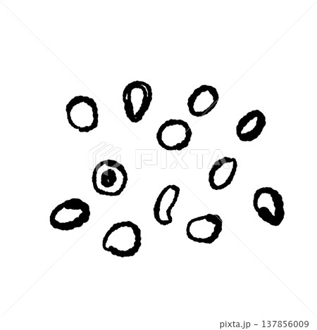 ネギの小口切り（モノクロ） 137856009