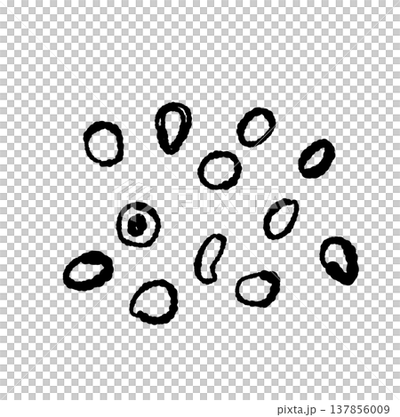 ネギの小口切り（モノクロ） 137856009