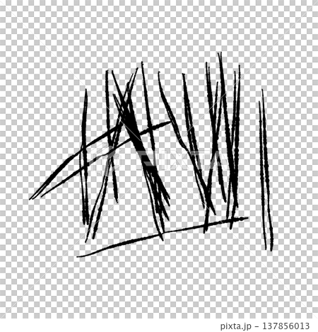 白髪ねぎ(千切り)のモノクロイラスト 白髪ねぎ(千切り)のモノクロイラスト 137856013