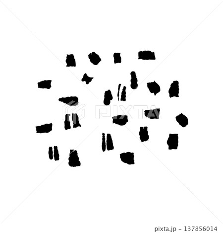 ネギのみじん切り（モノクロ） 137856014