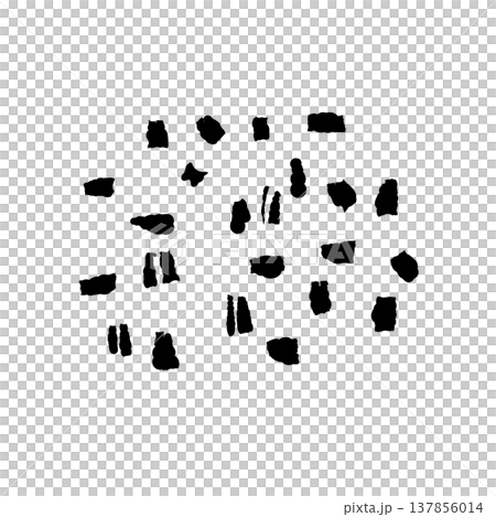 ネギのみじん切り（モノクロ） 137856014