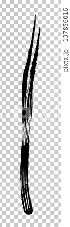 細ネギ・万能ねぎ（別角度）のモノクロイラスト 137856016