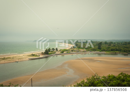 Redi Fort in Goa, India. Beautiful beach near the Indian ocean 137856508