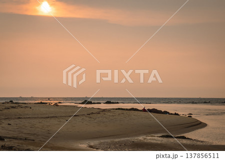 Redi Fort in Goa, India. Beautiful beach near the Indian ocean Redi Fort in Goa, India. Beautiful beach near the Indian ocean 137856511