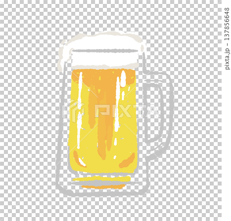 手繪插圖,描繪了一杯冰生啤酒。 手繪插圖,描繪了一杯冰生啤酒。 137856648